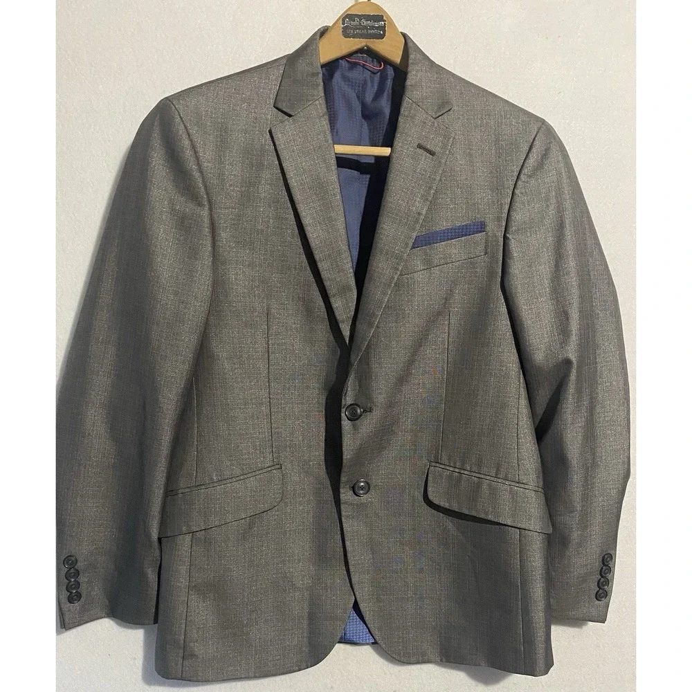 Billy London UK Suit Jacket Gray 38 S Mens Formal Business Travel‎